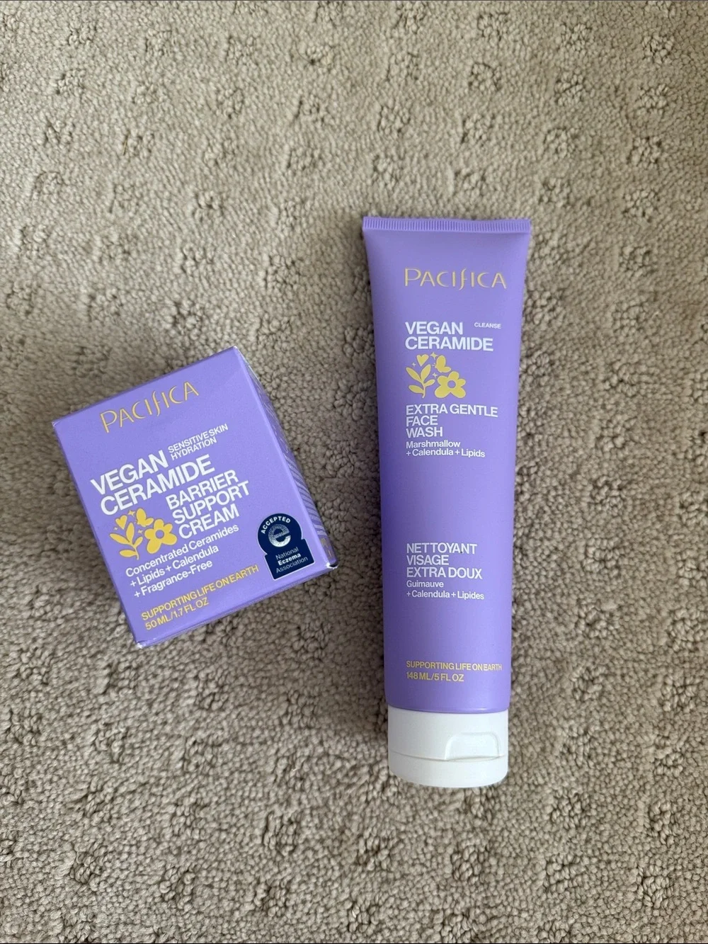Pacifica Vegan Ceramide Face Wash & Barrier Cream Bundle
